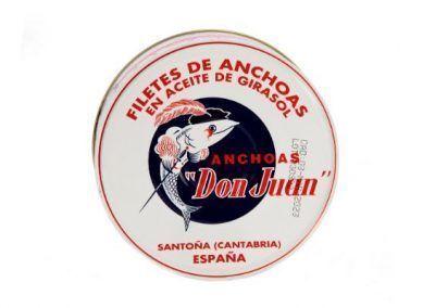 lata filetes de anchoas en aceite de girasol don juan santoña 550