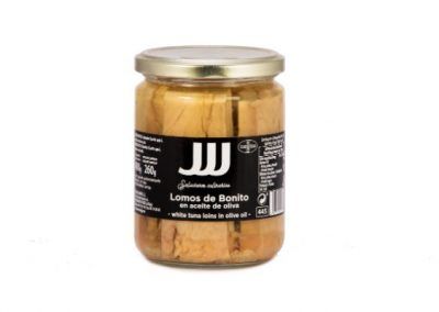 frasco lomos de bonito en aceite de oliva jjj 445 ml