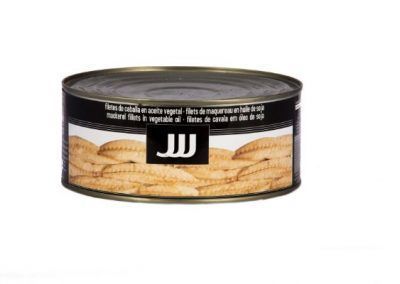 lata filetes de caballa en aceite vegetal jjj