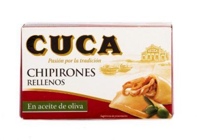 lata chipirones rellenos en aceite de oliva cuca