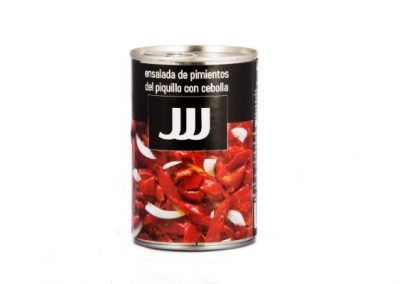 lata ensalada de pimientos del piquillo con cebolla jjj 500 gr