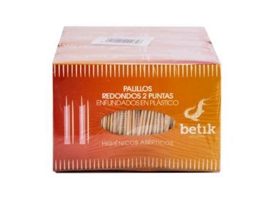 palillos higiénicos redondos 2 puntas enfundados en plásticos