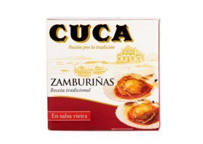 lata zamburiñas en salsa vieira cuca